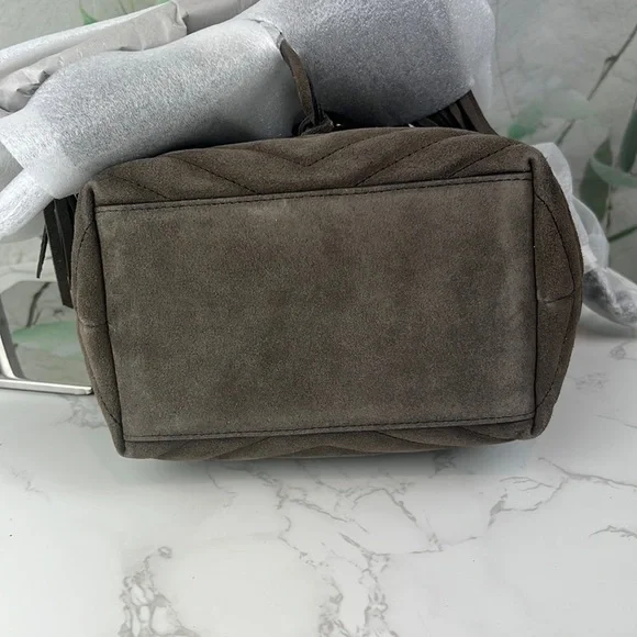 Rebecca Minkoff Edie Bucket Crossbody With Fringe, Porcini - Picture 7 of 15